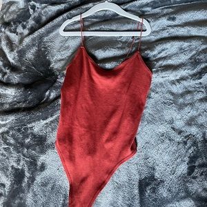 Forever 21 ribbed body suit never worn size S burnt orange